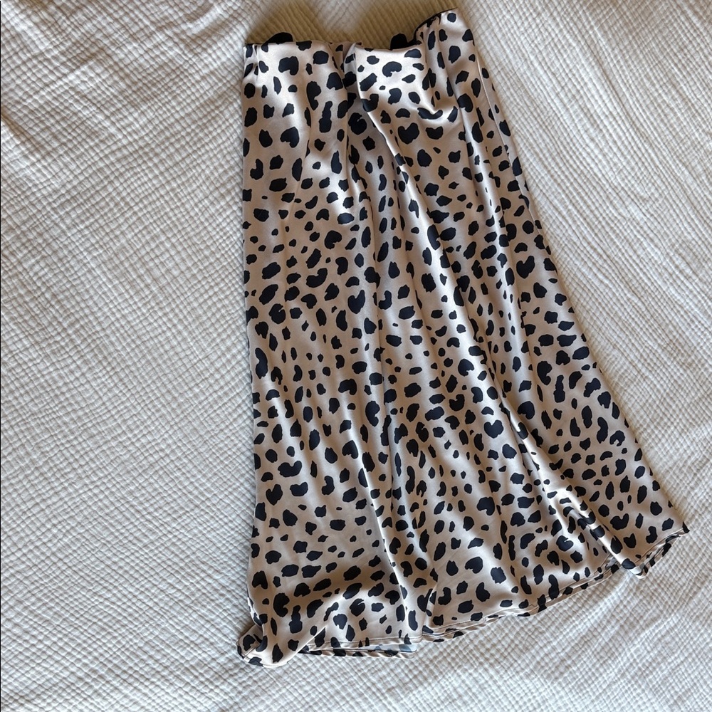 Black and Cream Leopard Skirt